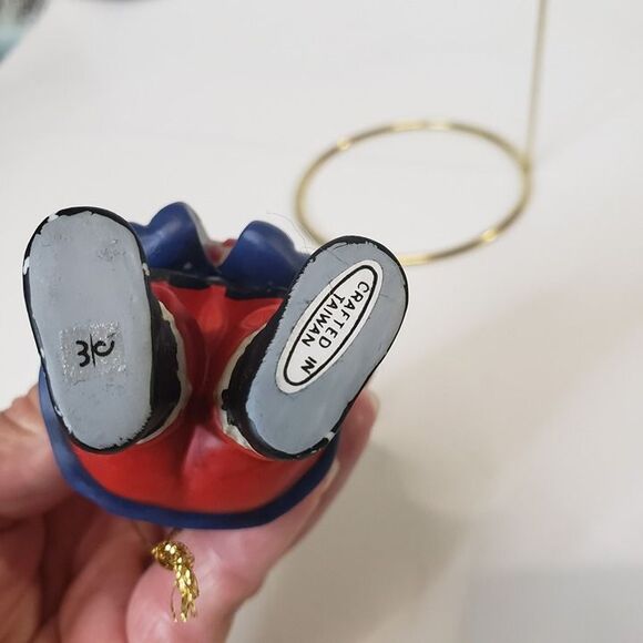 Vintage 90s Santa Around the World Porcelain China Christmas Ornament - Picture 3 of 5